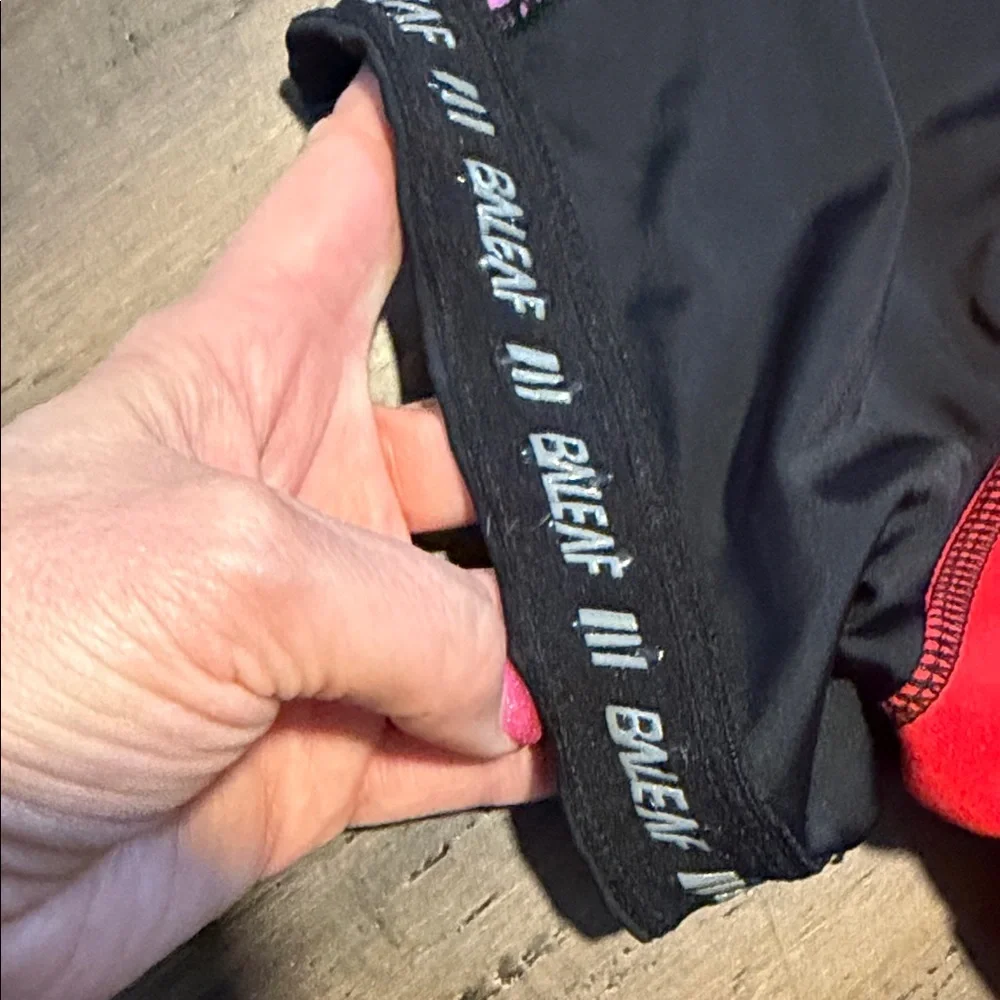BALEAF Black Women's Bike Shorts with Purple-Pink Side Panels - Picture 8 of 11